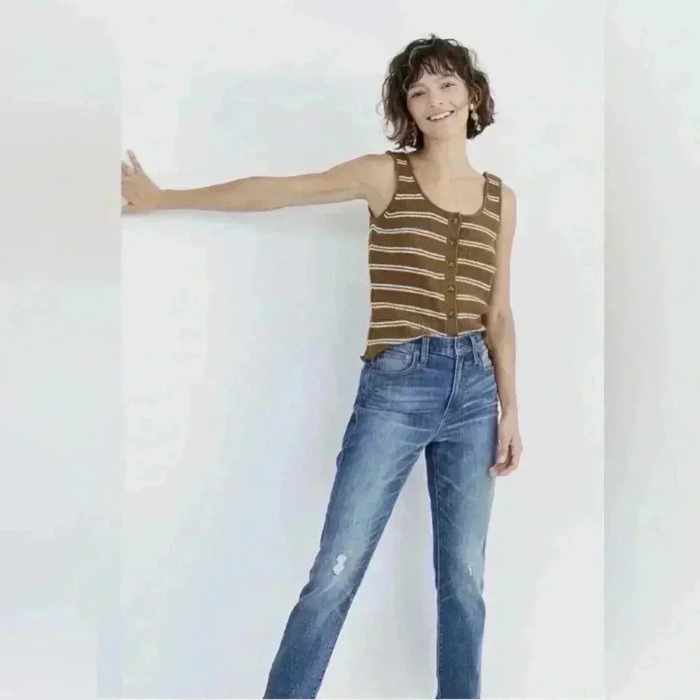 MADEWELL high rise slim crop boy jeans 👖